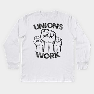 Unions Work Kids Long Sleeve T-Shirt